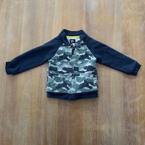 Baby - Size 18 Months - Knit Camouflage Jacket with Navy Sleeves